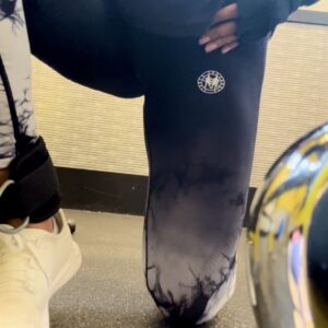 White High waisted leggings tie dye